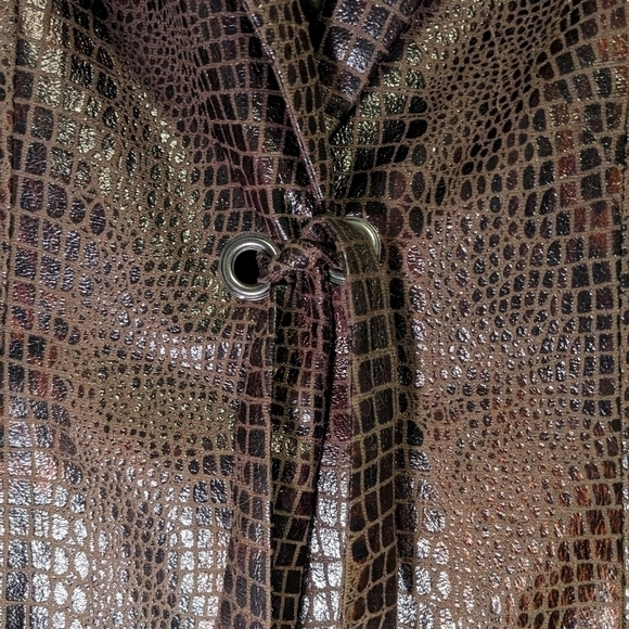 Faux leather for fall Lena Gabrielle size 8 jacket - Picture 2 of 7